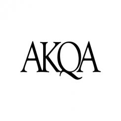 Logo AKQA digital agency in bianco e nero