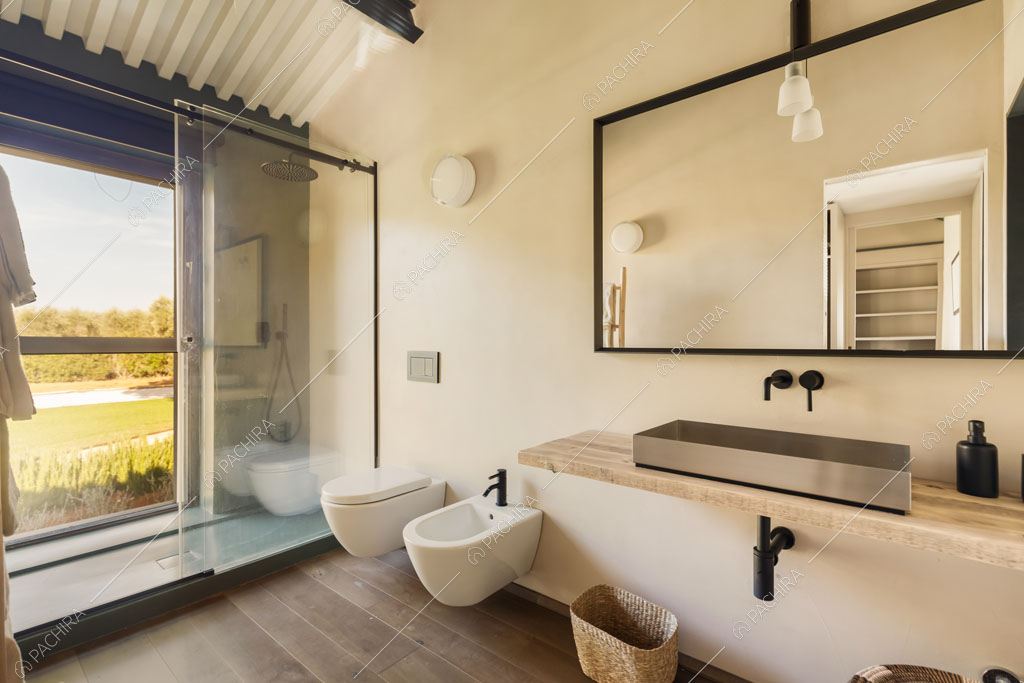Bagno della villa Gypsum, location in stile moderno a Grosseto