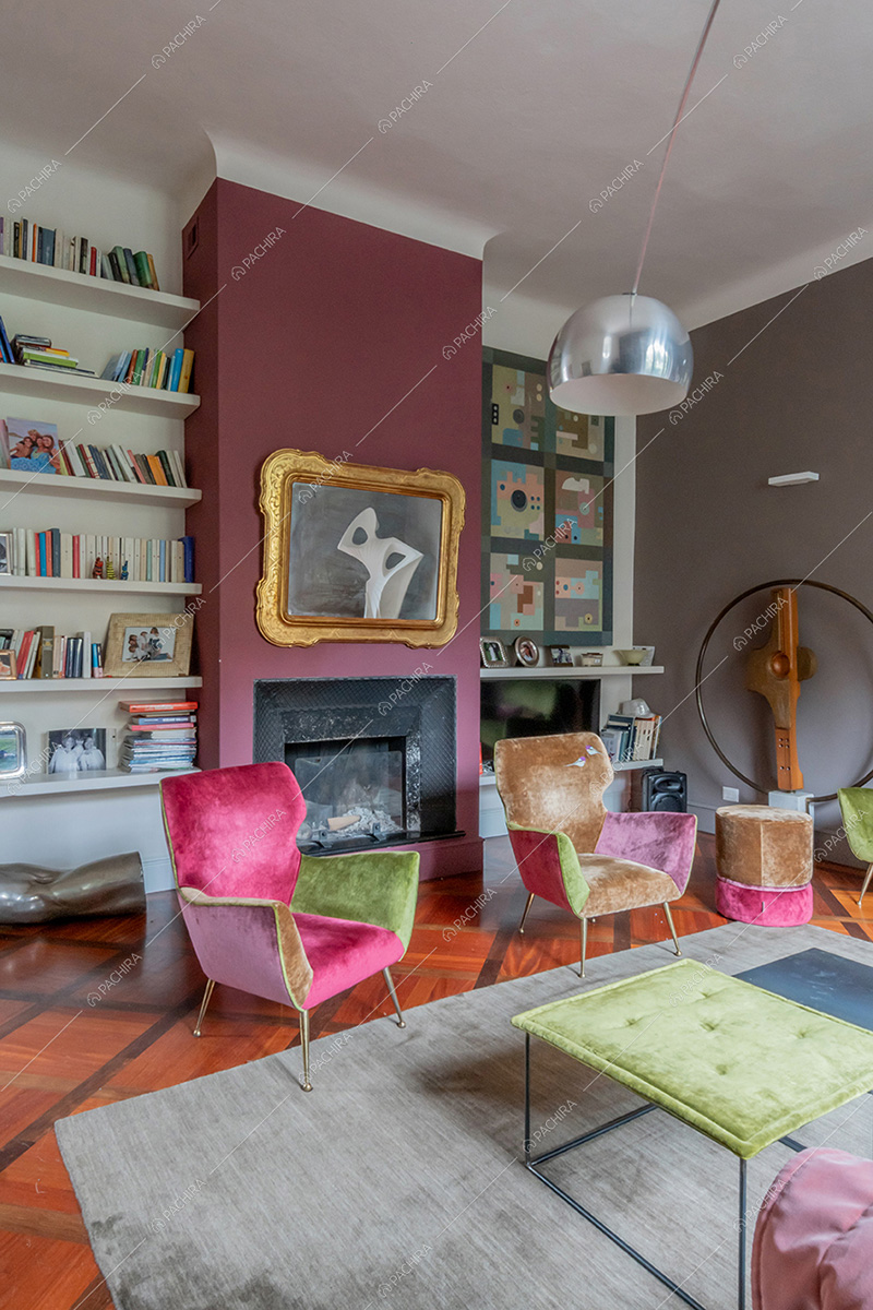 Salotto della villa Corallo, location in stile liberty a Milano