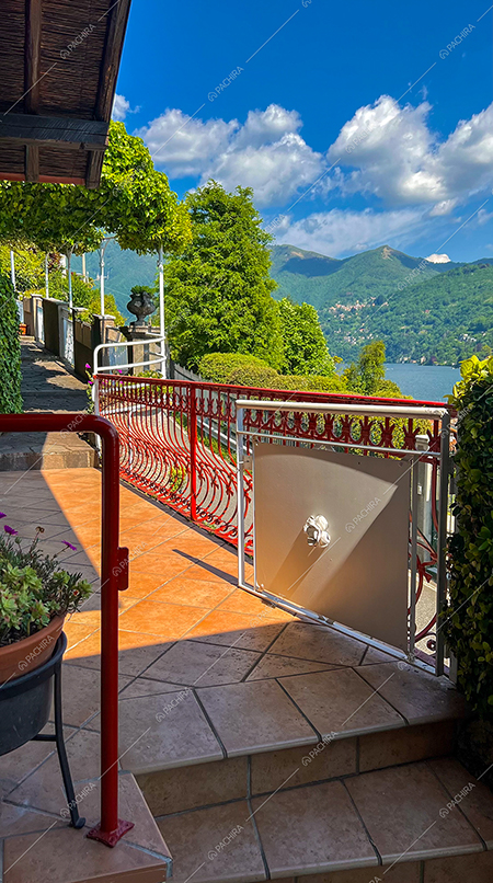 Terrazza della villa Actina, location in stile rustico a Como