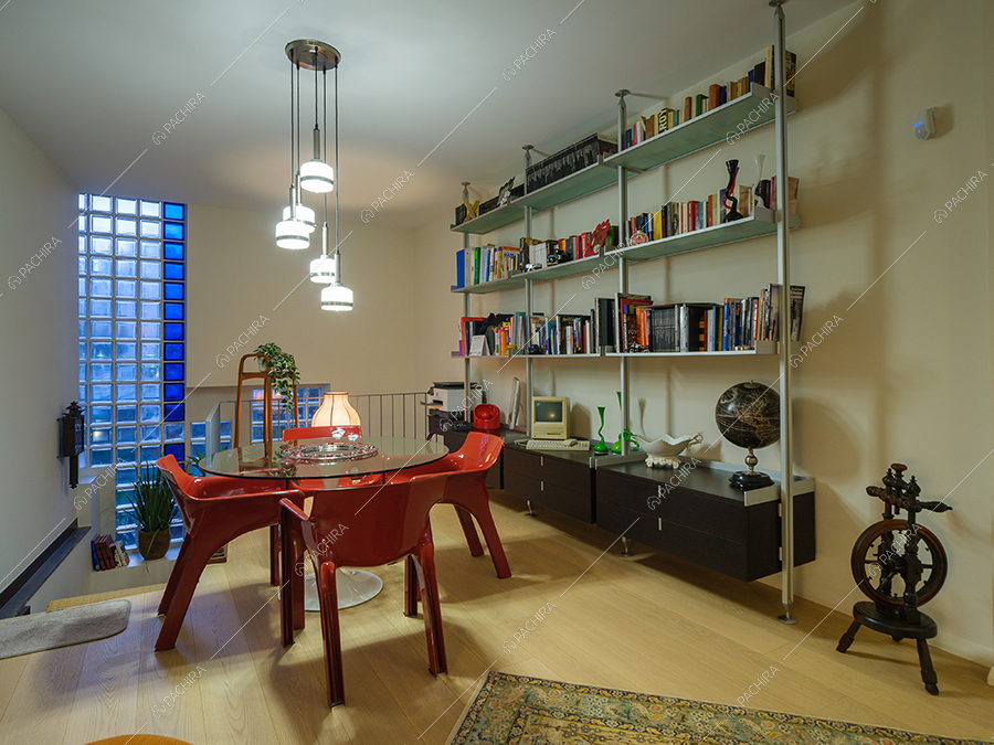 Zona pranzo della villa Pece, location in stile moderno a Caserta