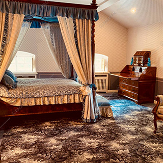 Camera da letto della dimora storica Irtis, location in stile classico a La Spezia