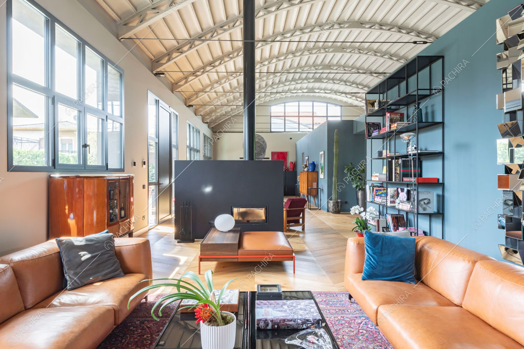 Sala del loft Danubio, location in stile contemporaneo a Brescia