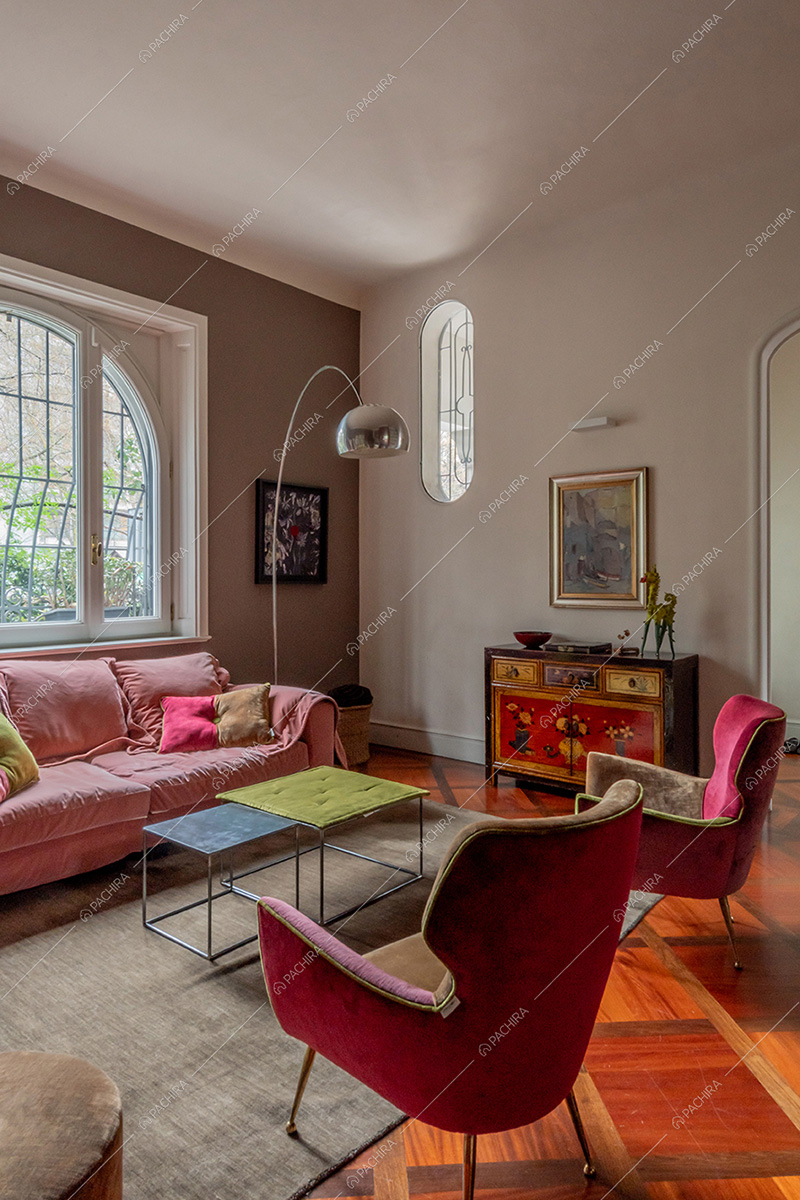 Salotto della villa Corallo, location in stile liberty a Milano