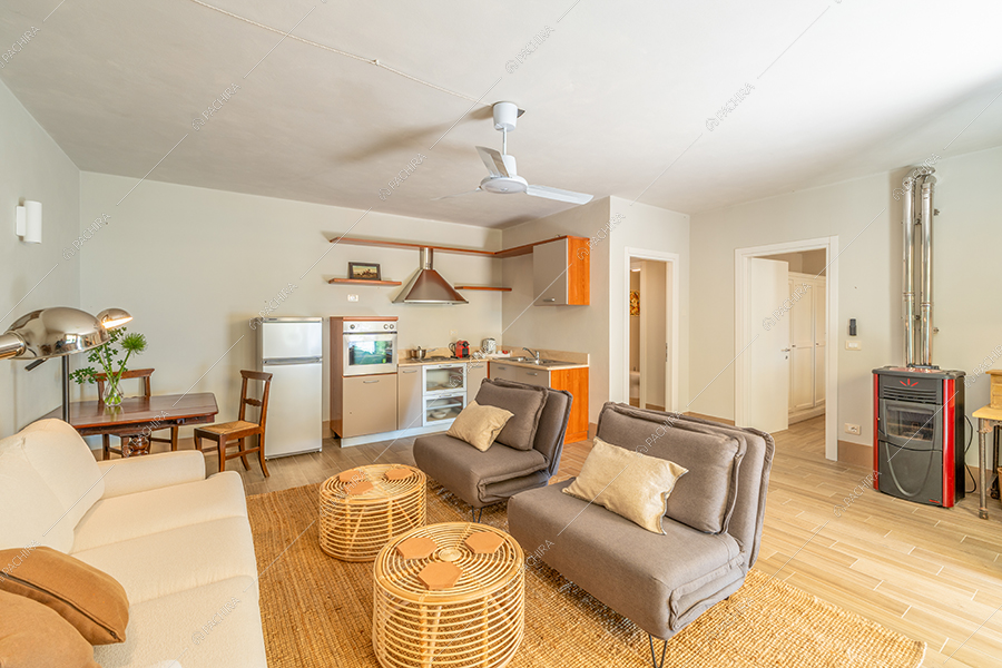 Zona living dell'agriturismo Tevere, location in stile country a Siena