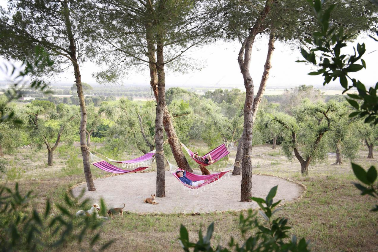 Amache nel giardino della location