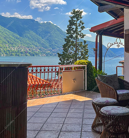 Terrazza della villa Actina, location in stile rustico a Como