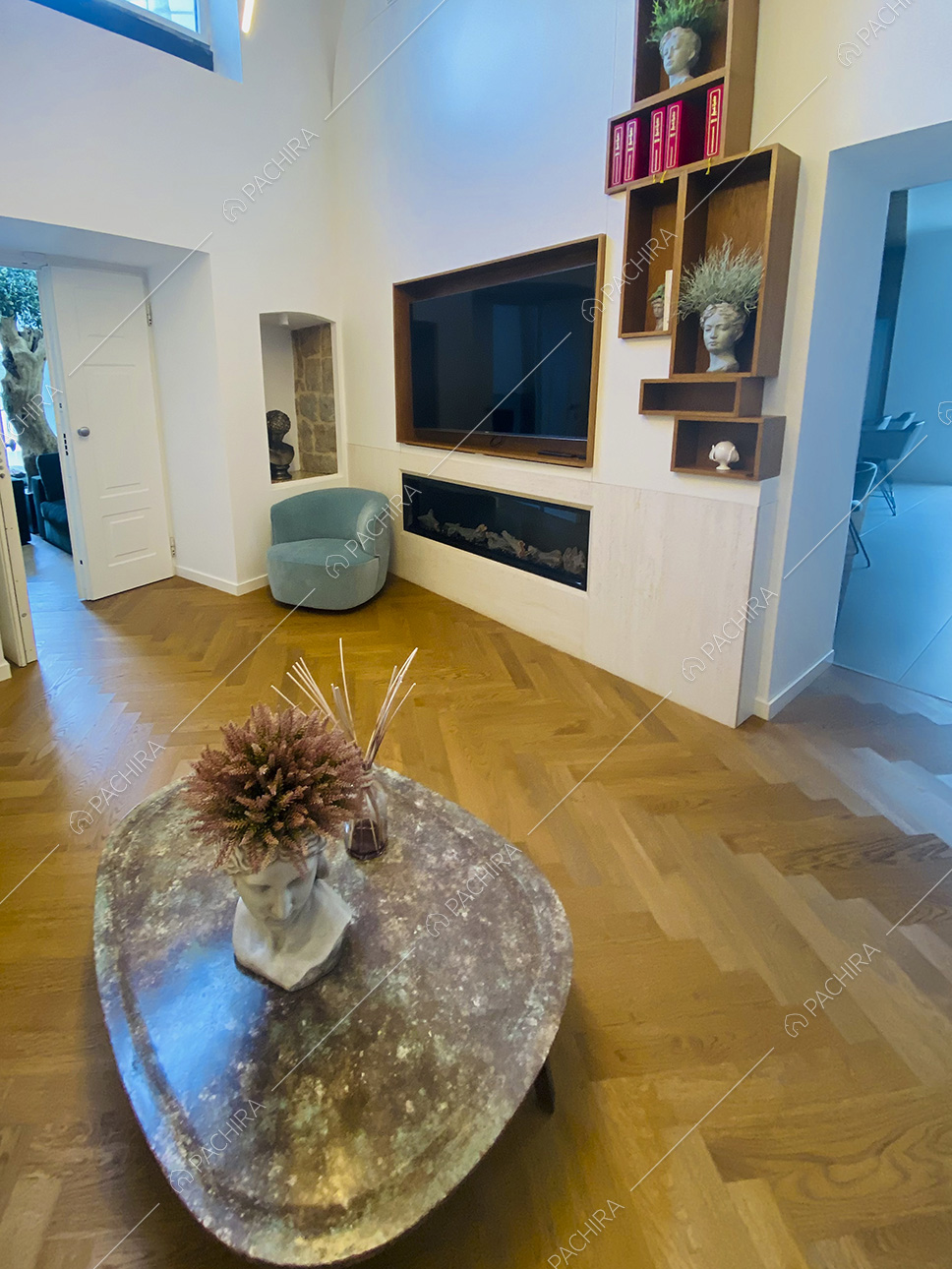 Sala dell'appartamento Carnelian, location in stile contemporaneo a Caserta
