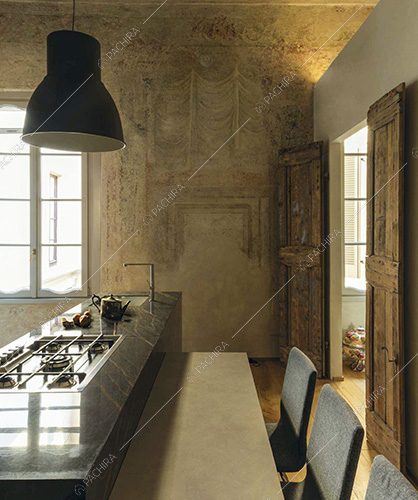 Cucina dell'appartamento Cajà, location in stile moderno a Mantova