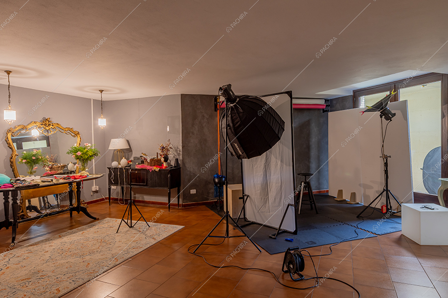 Set della villa Gange, location in stile contemporaneo a Milano