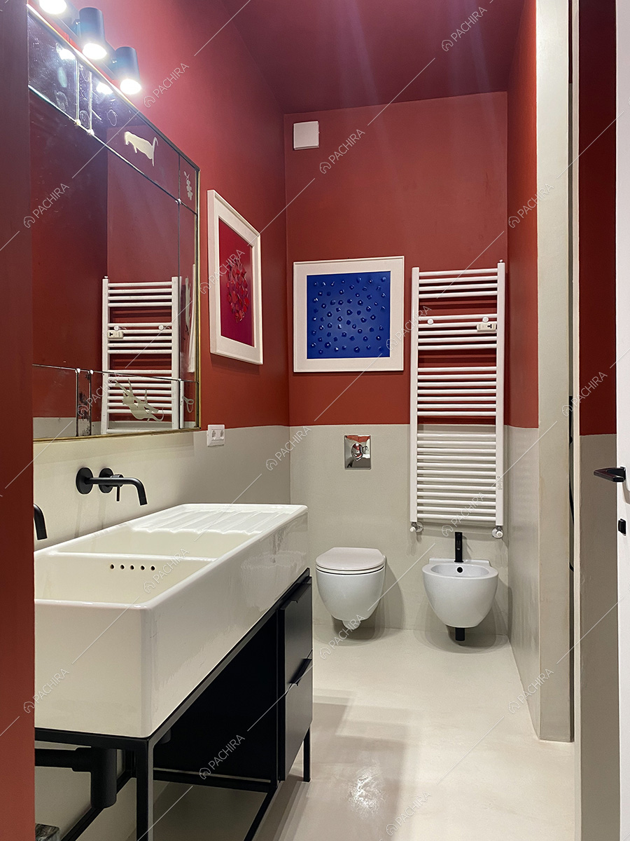 Bagno dell'appartamento moderno Goro, location per shooting a Milano