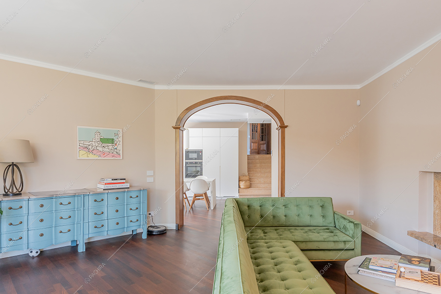 Salotto della villa Gange, location in stile contemporaneo a Milano