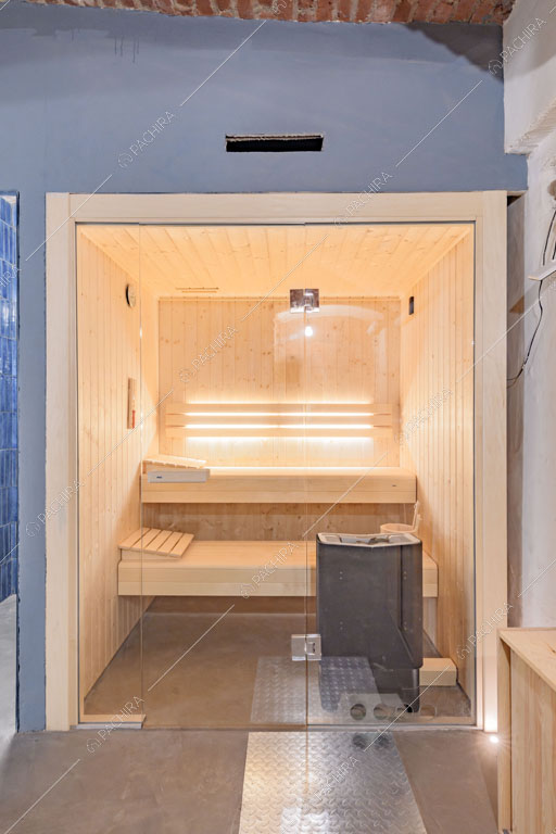 Sauna del loft Unakite, location in stile moderno a Milano