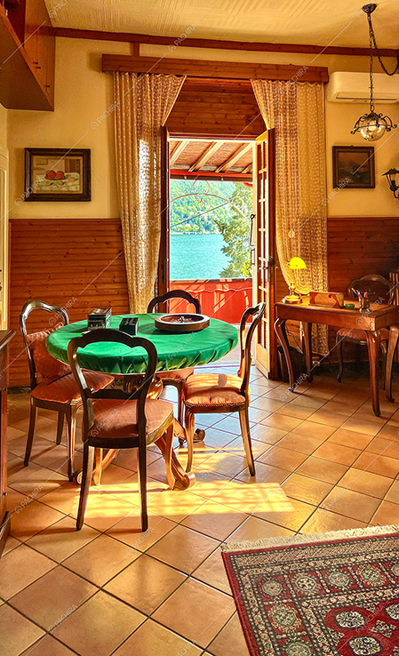 Sala della villa Actina, location in stile rustico a Como