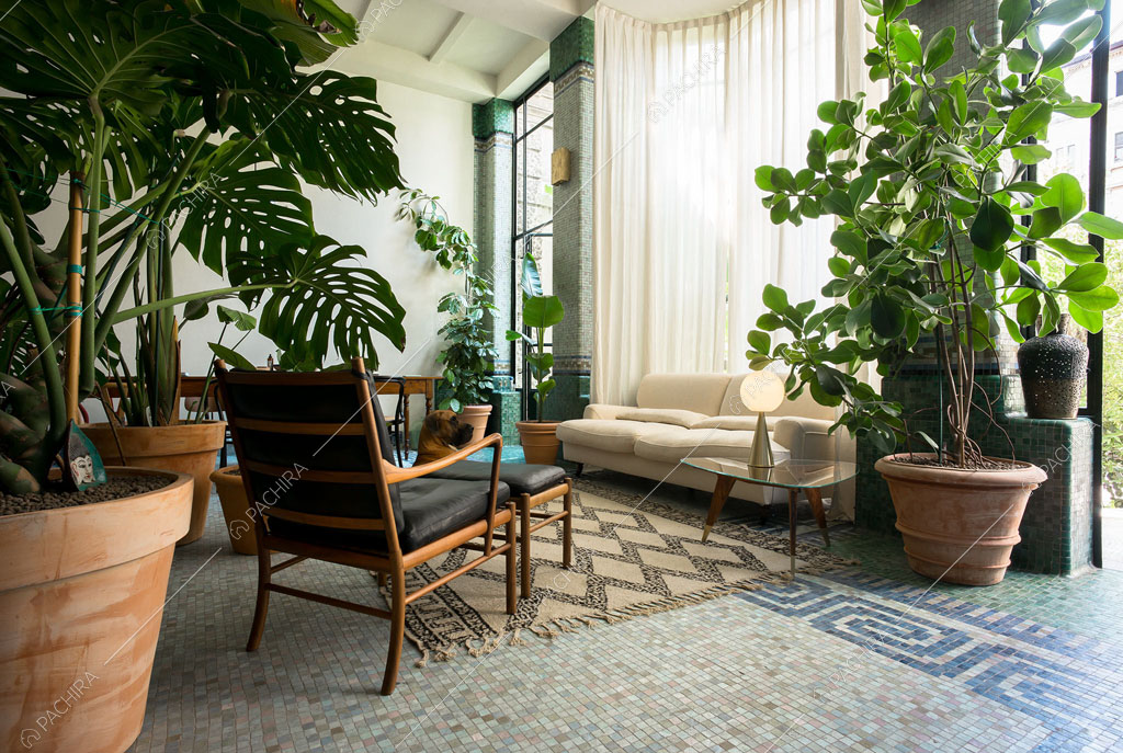 Zona living dell'appartamento Argentino, location in stile classico a Trieste