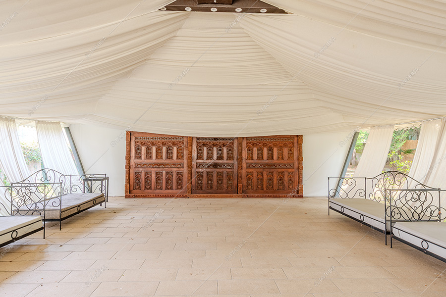Veranda della villa Lentisco, location in stile classico a Varese