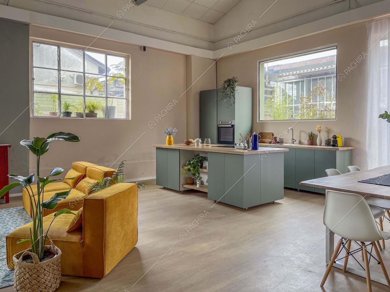Zona living dello studio Eclipse, location in stile contemporaneo a Milano