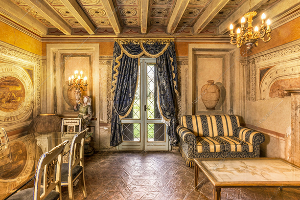 Sala da pranzo della villa Darjeeling, location in stile classico a Brescia