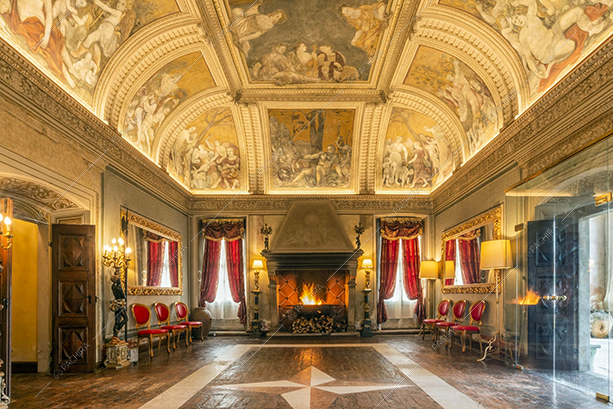 Sala della villa Darjeeling, location in stile classico a Brescia