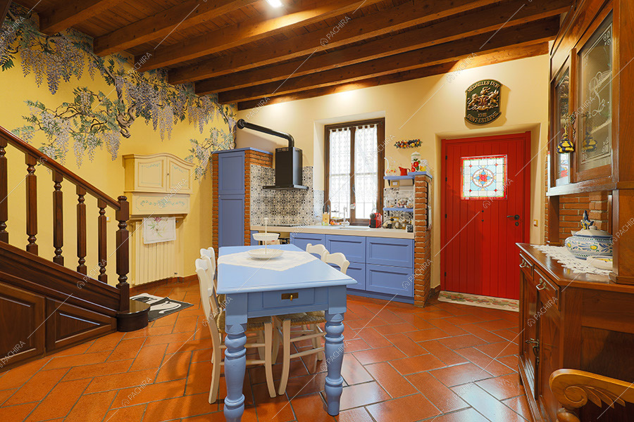 Cucina della cascina Spluga, location in stile rustico a Milano