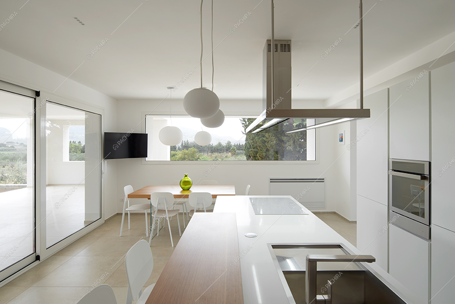 Cucina della villa Godavari, location in stile moderno a Trapani