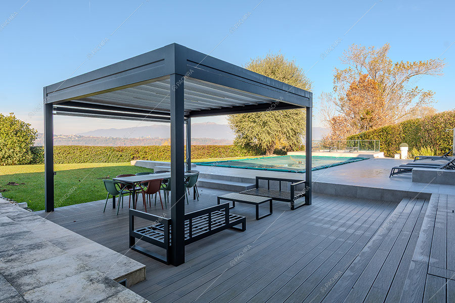 Patio della villa Iride, location in stile moderno a Monza