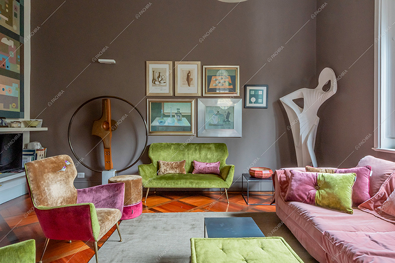Salotto della villa Corallo, location in stile liberty a Milano