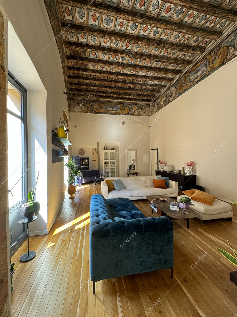 Zona living della dimora storica Chukchi, location in stile contemporaneo a Palermo