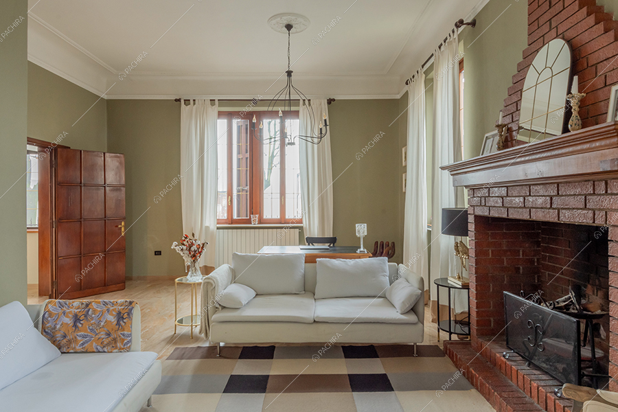 Salotto della villa Vinson, location in stile moderno a Milano
