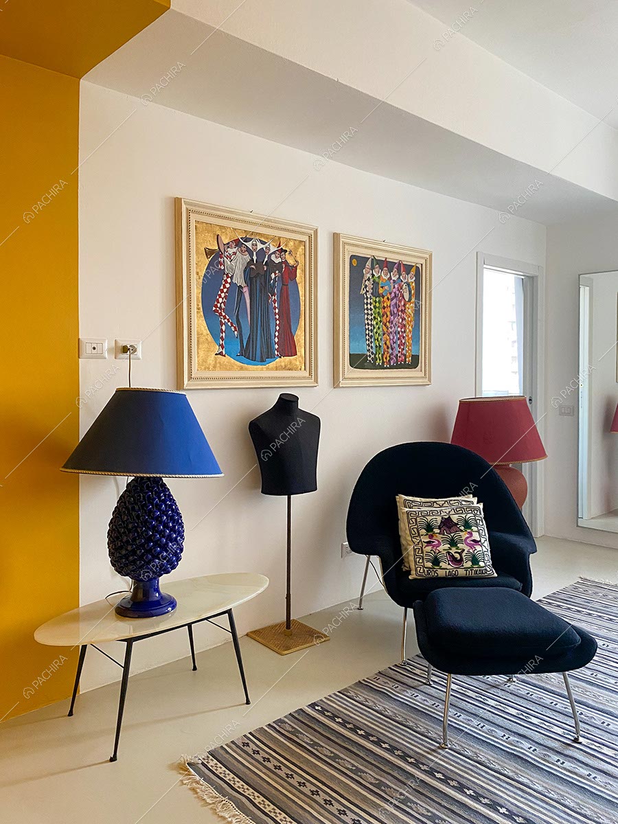 Salotto dell'appartamento moderno Goro, location per shooting a Milano