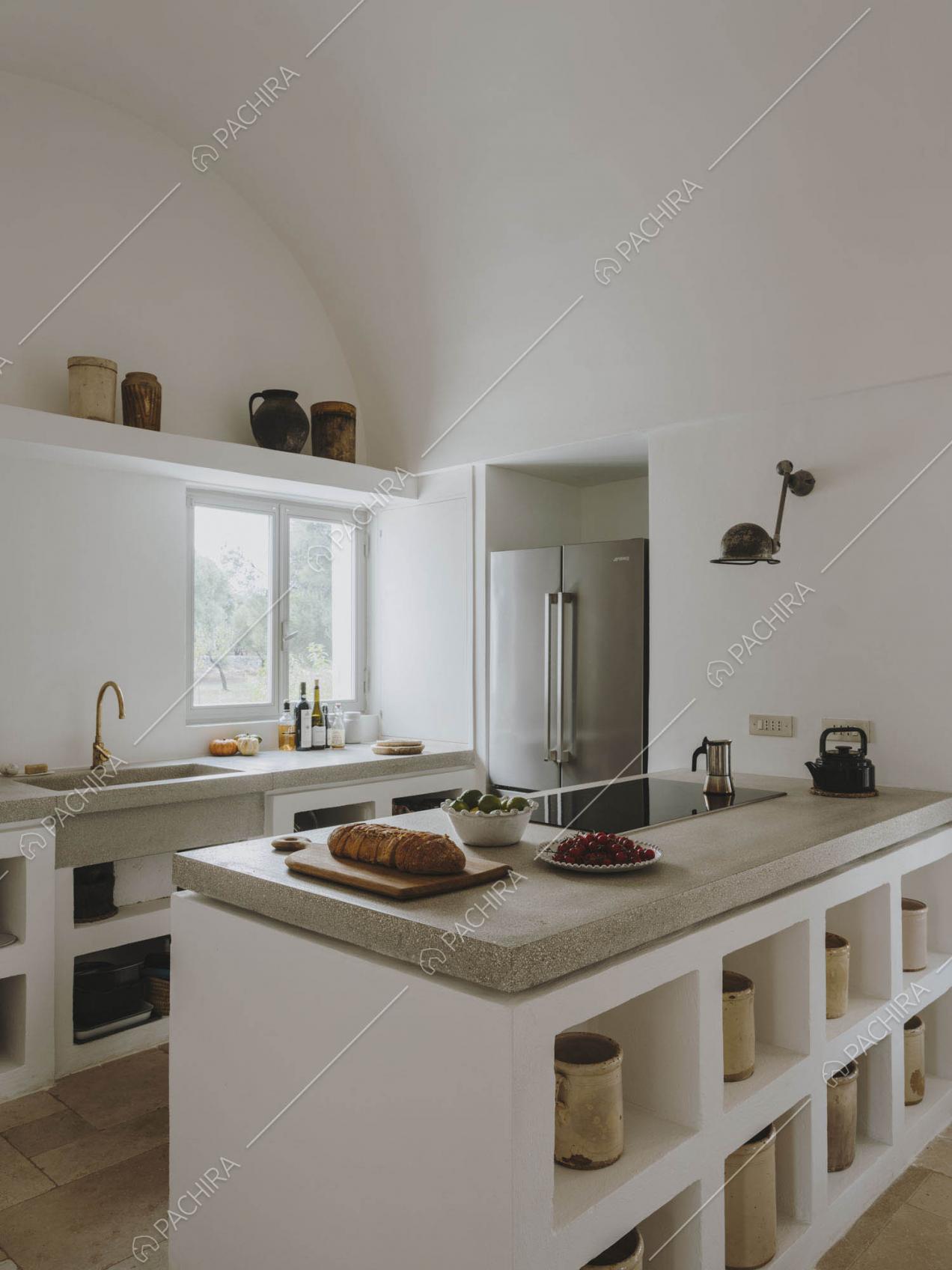 Cucina della masseria Giava, location in stile rustico a Brindisi
