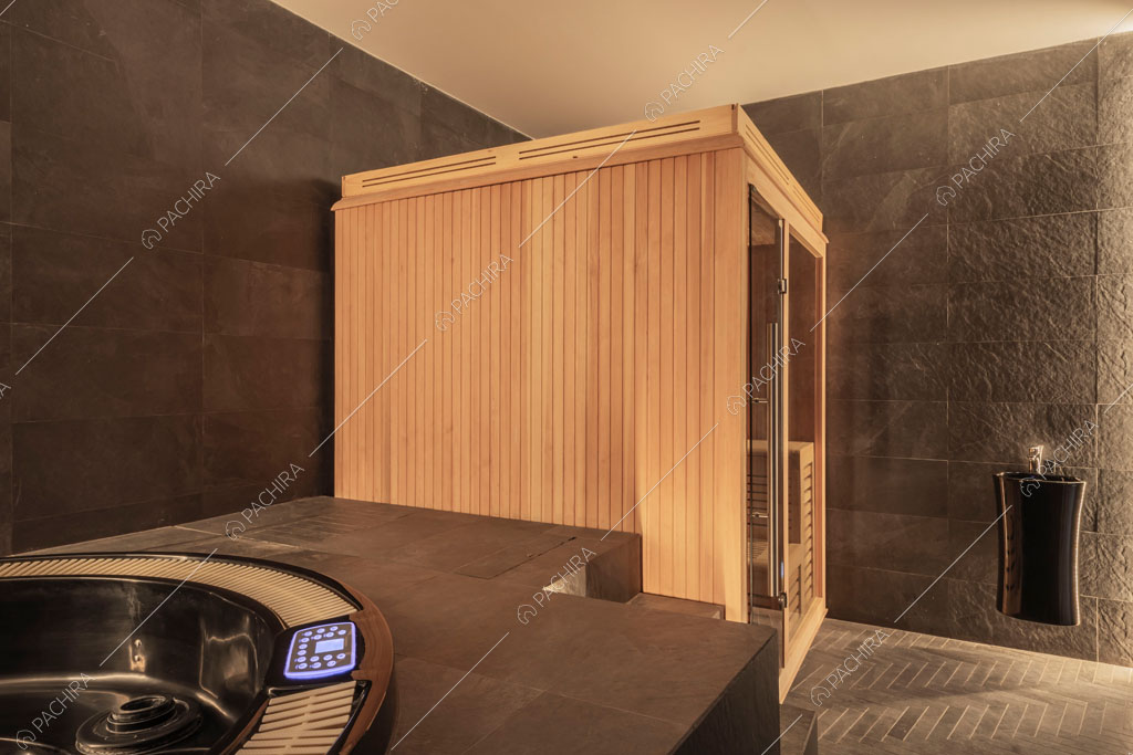 Sauna del loft Berillio, location in stile contemporaneo a Roma