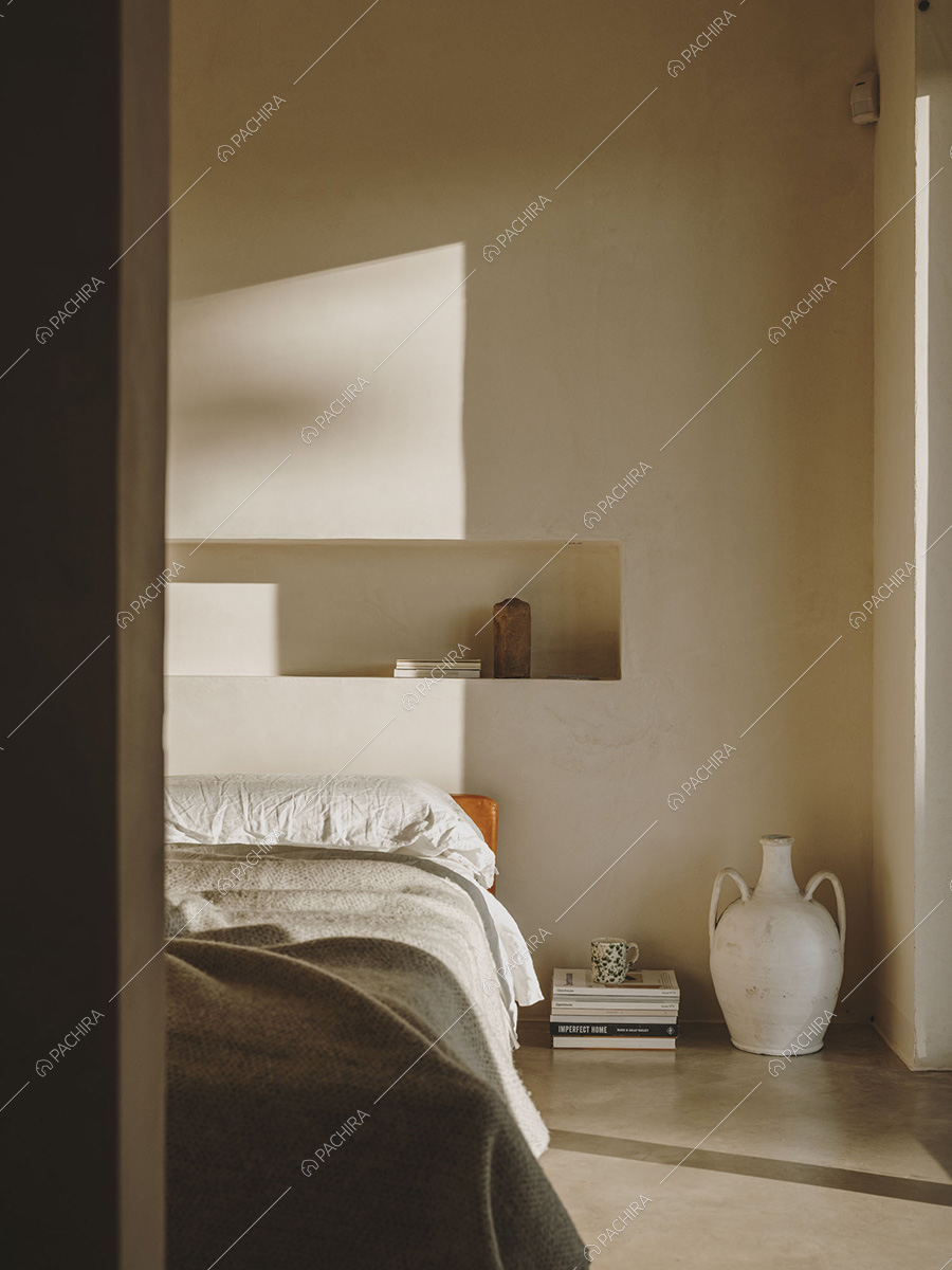Camera da letto della villa in stile contemporaneo Kara, location per shooting a Brindisi