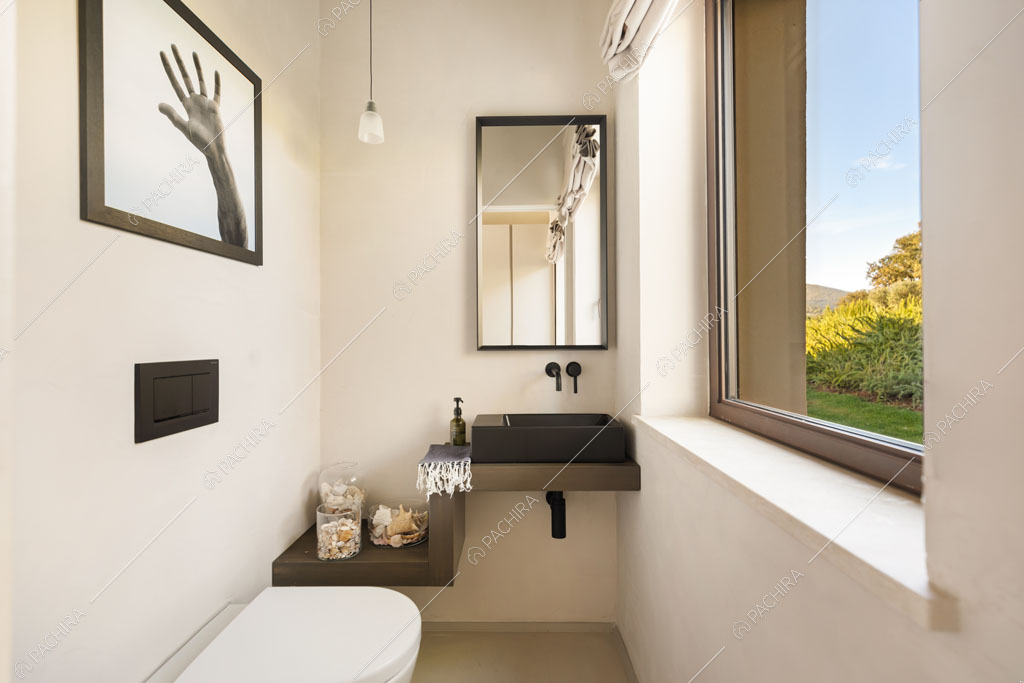 Bagno della villa Gypsum, location in stile moderno a Grosseto