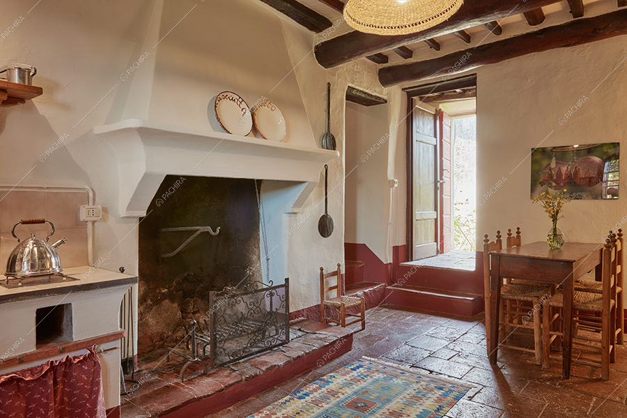 Cucina della masseria Mincio, location in stile rustico a Lucca