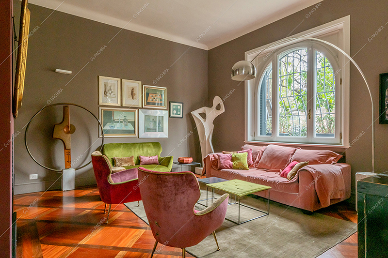 Salotto della villa Corallo, location in stile liberty a Milano