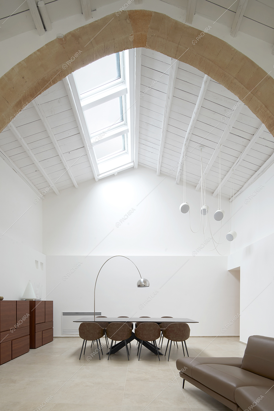 Sala da pranzo della villa Godavari, location in stile moderno a Trapani