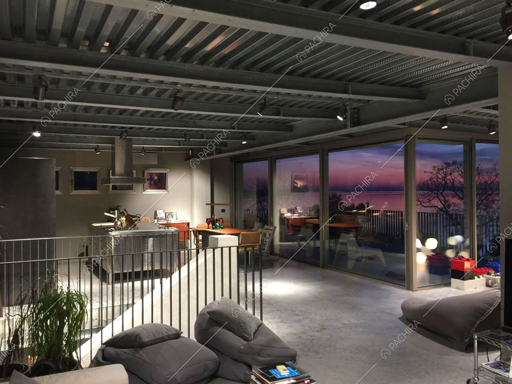 Sala dell'attico Terek, location in stile contemporaneo a Venezia