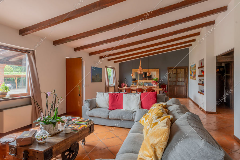 Sala della villa Ematite, location in stile rustico a Roma