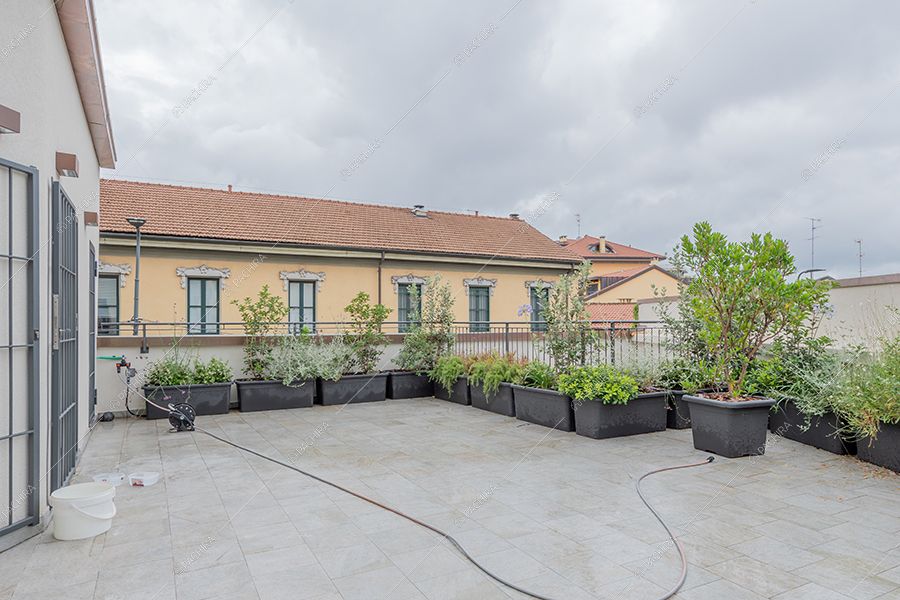Terrazza del loft Ob, location in stile moderno a Milano
