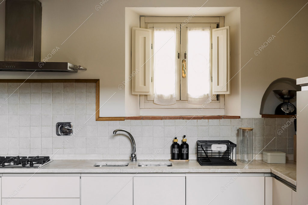 Cucina della villa Variscite, location in stile moderno a Firenze